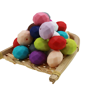 Nouveaux produits Perles en silicone de qualité alimentaire, rondes et hexagonales, couleurs assorties, en vrac, pour la dentition, vente en gros - Product Image 5
