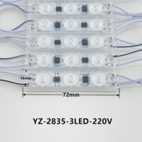 Module LED ultrasonique haute tension DC 12V CE Rohs 2W, lumières SMD2835 IP68, étanche en extérieur, bleu, pour boîtes lumineuses publicitaires