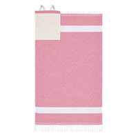 Sac de plage convertible 2-en-1 en tissu turc, sac à dos rayé jacquard, serviette de plage, vente en gros 100x180cm