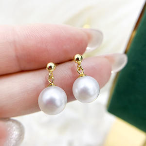 Accessoires en argent S925 pour la création de bijoux, plateau vide pour fil d'oreille avec perles rondes de 7 à 11 mm, bijoux tendance 21910 - Product Image 1