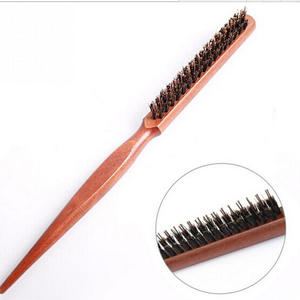 Cepillo de <span class=keywords><strong>madera</strong></span> con logotipo personalizado <span class=keywords><strong>para</strong></span> salón de belleza, cepillo de púas con mango puntiagudo <span class=keywords><strong>para</strong></span> peinar el cabello, <span class=keywords><strong>para</strong></span> uso doméstico - Product Image 5