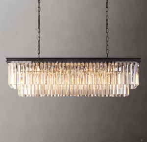 Lustres rectangulaires ronds en cristal K9 à franges angulaires 2026, luxe, salle à manger, chambre à coucher, lustre rectangulaire <span class=keywords><strong>Odeon</strong></span> des années 1920, 49 - Product Image 3