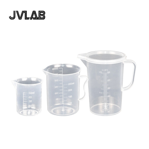 रासायनिक प्रतिरोधी प्लास्टिक बीकर हैंडल स्लीक ने कप लैब 50 मिली-5000 मिलीलीटर जेवीलैब ओएम अनुकूलन योग्य - Product Image 1