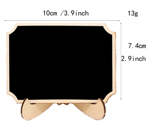 Mini carte en bois <span class=keywords><strong>petit</strong></span> tableau noir bureau Message décoration simple face <span class=keywords><strong>petit</strong></span> tableau noir jolie fille pour mariage et fête décor - Product Image 4