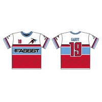 Kaus Softball Tim Kustom Pola Desain Klasik Sublimasi