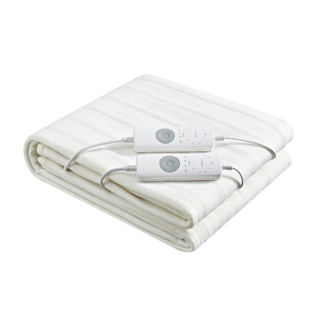 230V Double Size Electric Blanket for Winter Auto-Off & Overheat Protection Washable Polyester Heating Wire for Household Use