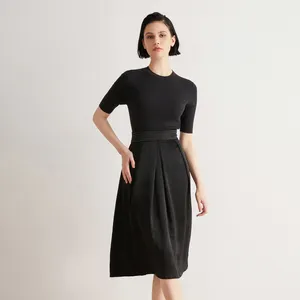BC-64 Designer Clothing Ladies Merino Wool Silk Casual Elegant Dress Womens Manufacturers for Clothing Brand