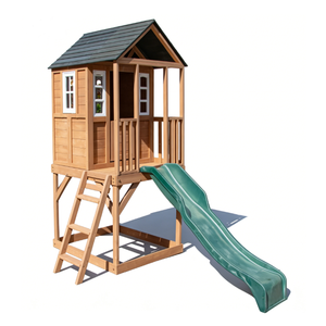 Outdoor Jungle Gym Wooden Climbing Frame Backyard Small <b>Slide</b> <b>and</b> <b>Swing</b> Playground <b>Set</b> Playground <b>Swing</b> <b>Set</b> Kit with <b>Swing</b> Seat - Product Image 1