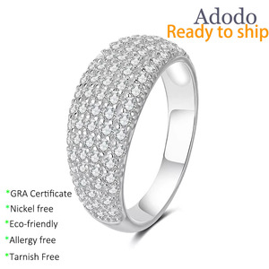 Anillos de Mujer con Diamantes Moissanite VVS1 y Plata S925 Chapada en Oro de 18k, Joyería Versátil Única al por Mayor de Fábrica - Product Image 1