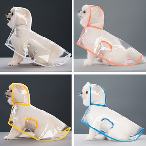 Ropa impermeable para perros Chubasquero transparente para mascotas Equipo de lluvia estilo Poncho con sombrero Lluvia - Product Image 6
