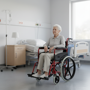 RAFU RF6001A手動車椅子フロント8 \ "リア12 \" PUタイヤ固定アームレスト取り外し可能レグスト折りたたみ可能バックレストダブルブレーキシート - Product Image 2