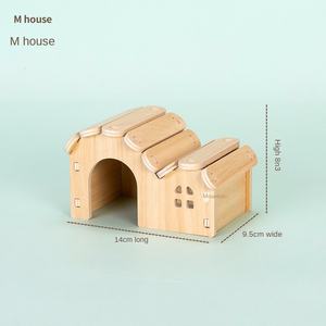 Maison en <span class=keywords><strong>bois</strong></span> massif pour hamster, jouet, cage, accessoires, hamster, ours doré, villa de luxe à un ou deux étages, accessoires pour hamster - Product Image 6