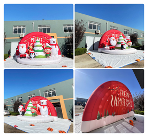 Mur gonflable personnalisé avec Père Noël/Renne/Arbre/Ours polaire/Pingouin, décoration de Noël gonflable imperméable pour l'extérieur - Product Image 2