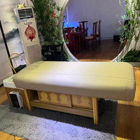 Lit de massage multifonctionnel moderne pour salon d'hôtel, en bois, avec lavage de cheveux électrique, massage thaïlandais, traitement capillaire, spa, shampooing, bassin en céramique