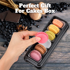 Cajas de macarrones, 6 uds., caja de embalaje de regalo, pastel, Chocolate, trufas, pastel, postres, <span class=keywords><strong>Mini</strong></span> Cupcakes, bandeja de galletas con tapas transparentes - Product Image 3