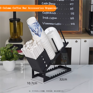 Bán Buôn Acrylic 4 Ngăn Thẳng Đứng Dispenser Chủ Cho Cà Phê Gia Vị Trà Cửa Hàng Lưu Trữ Kệ Giấy Cup Nắp Tổ Chức - Product Image 6