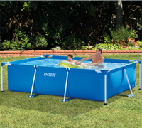 Piscine hors sol rectangulaire INTEX 28270 de 2,2 m x 1,5 m x 0,60 m, piscine à cadre