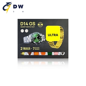 Montre de luxe à quartz, 7 bracelets, S9 <span class=keywords><strong>Ultra</strong></span>, tracker de fitness doré, étanche IP67, coffret cadeau, 2 montres, D14 GS <span class=keywords><strong>Ultra</strong></span>, montre connectée - Product Image 4