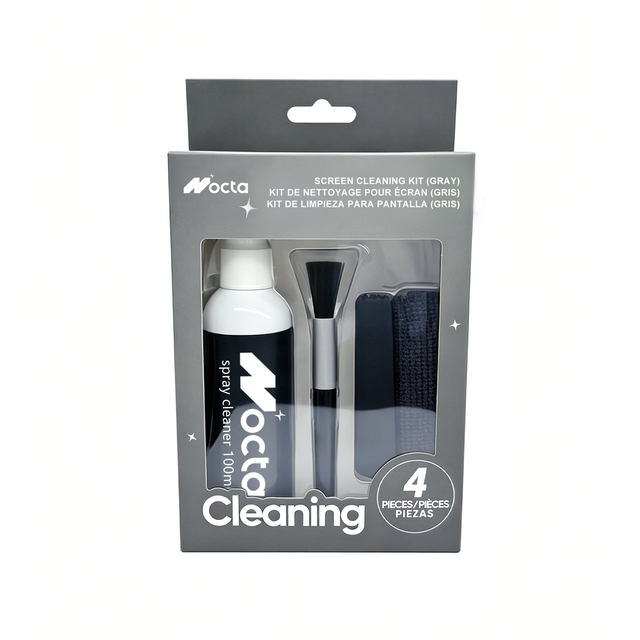 Anti-Dust Cleaner with Brush and Microfiber Cloth Screen Cleaning Kit for Electronic Devices