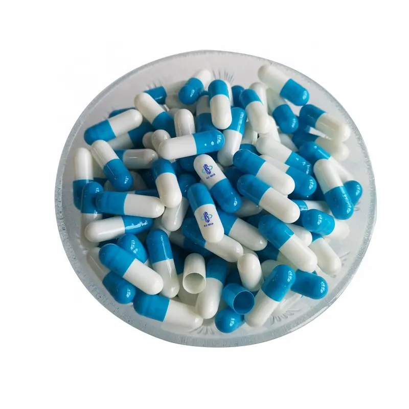 KSMED Empty capsules 0 blue white capsules vegetal vides gel capsule size 00 -4