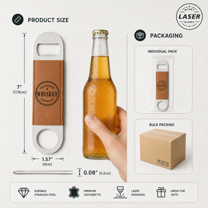 Abridor de Botellas de Cuero Sintético Personalizable con Logotipo, Abridor de Cerveza Plano, Regalo Promocional, Recuerdo de Fiesta, Barra de Bar - Product Image 5