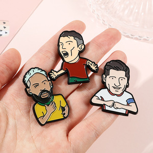 2026 para la serie broche de fútbol estrella de dibujos animados soporte de insignia de Metal para <span class=keywords><strong>ropa</strong></span> y accesorios de mochila - Product Image 3