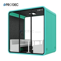 Cabine insonorisée flexible et élégante certifiée par l'école, 4 places, 35 dB