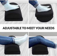 Repose-pieds Portable réglable sous le bureau oreiller de pied ergonomique coussin en mousse haute densité oreiller de soutien des jambes à rebond lent