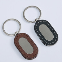 Porte-clés en cuir vierge, gravure au laser, motif, cadeau d'affaires, personnalisation