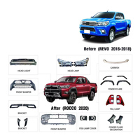 Accessoires Automobiles 2016 à 2021 Kit de Conversion Carrosserie Large pour Toyota Hilux Revo, Pare-chocs Avant et Calandre