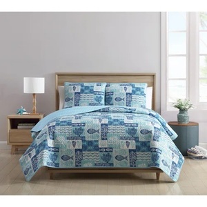 Venta al por mayor personalizado floral impreso juegos de edredón fundas de almohada a granel comprar <span class=keywords><strong>precio</strong></span> barato uso del hotel en casa con patrones de puntadas personalizadas - Product Image 2