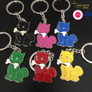 Hot Bán Tùy Chỉnh 3D Đầy Màu Sắc Giày Keyring Mềm Men Hình Dạng Động Vật Long Lanh Epoxy Phim Hoạt Hình Kim Loại Key Tag Cho Trẻ Em Phong Cách Thời Trang - Product Image 5
