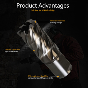 13 adet HSS metrik Slugger manyetik matkap ucu Broach kesici halka şeklindeki kesici manyetik taban matkap basın için Set - Product Image 5