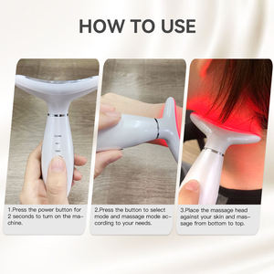 Shomfrs 3-in-1 liệu pháp ánh sáng đỏ mặt & cổ massager với massage rung cho mặt nâng loại bỏ nếp nhăn & săn chắc da - Product Image 6