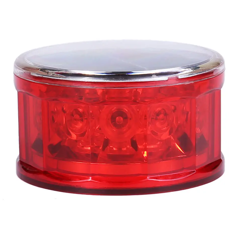 Rechargeable Railway Revolving Flashing warning light Magnetic rotation Barricade Light Solar LED blinking Beacon light