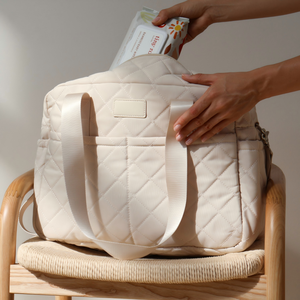 Borsa Fasciatoio da Viaggio Trapuntata Personalizzabile con Logo, per <span class=keywords><strong>Mamma</strong></span>, con Materassino Pieghevole per il Cambio - Product Image 1