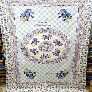 Nuevo elefante redondo Mandala impreso sábanas de algodón/tapiz para colgar en la pared al por mayor de La India
