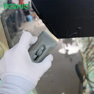 Foshio-herramienta limpiadora de vitrocerámica con pegamento de vidrio y plástico, raspador con cuchillas de repuesto