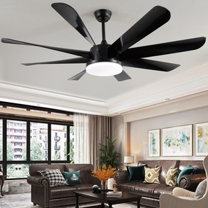 2025 Modern Design Indoor 5 Blades Remote Control <b>LED</b> DC/AC Motor Glass <b>Ceiling</b> Fan <b>Light</b> Fancy Iron Lamp Home Decor Living Room - Product Image 4