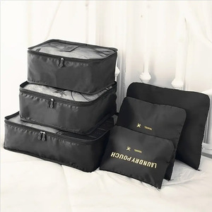 Clothing Organizer Set 6-Piece Travel <b>Storage</b> Bags With Mesh Zippered Pockets For Socks Underwear And <b>Clothes</b> Packing - Product Image 1
