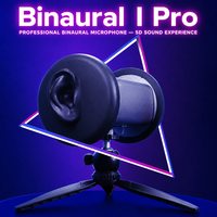 Microphone binaural 3D XLR stéréo omnidirectionnel pour enregistrement ASMR 20Hz-20KHz pour diffusion en direct et studio