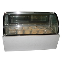 Vitrine Réfrigérée Commerciale Ronde en Verre pour Crème Glacée et Gelato, Prix Usine