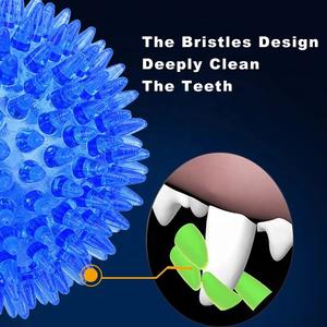 Üretici <span class=keywords><strong>TPR</strong></span> dayanıklı interaktif yüzer yumuşak Squeaky diş temizleme köpek kauçuk dikenli masaj topu Chew oyuncak - Product Image 6