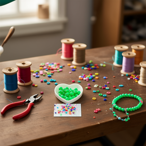 ILAN Perline 10mm Verde Fluorescente per Artigianato - Product Image 3