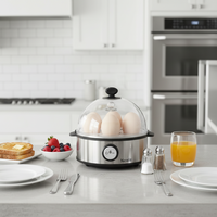 NEWLE Mini Cuiseur à œufs rapide et pochetteur électrique, arrêt automatique, écologique, silencieux, capacité 7 œufs, sans BPA