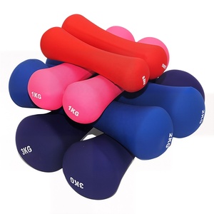 Women's 1-3kg Cast Iron Neoprene <b>Dumbbells</b> with Easy Grip Boned Shaped Weights for Indoor and Outdoor Home Workout <b>Dumbbell</b> Set - Product Image 2