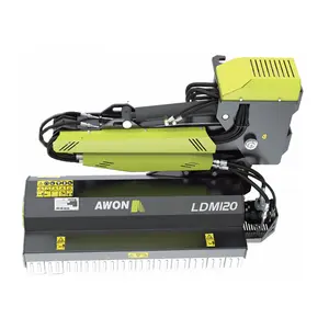 Awon Professionele Grasmaaierfabrikant Ldm120 350Kg Compacte Lader Klepelmaaier Met Uitschuifbare Telescopische Dipperarm