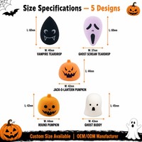Kit de Maquillage Halloween JLY : Éponges en Forme de Citrouille, Fantôme, Vampire, Goutte d'Eau – Formes Personnalisables – Coffret Cadeau pour Acheteurs en Gros et Marques Privées