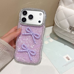 เคสโทรศัพท์มือถือลายหินอ่อนรูปโบว์ประดับเพชรลายคลื่นสำหรับ iPhone 13 14 15 16 17 pro max ลายเปลือกหอย IMD ฝาหลัง ขายส่ง - Product Image 6
