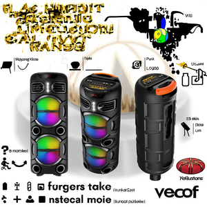 Tragbares LED-Licht BT-Lautsprecher Big Bass Subwoofer Box Drahtloses Mikrofon Metalls chrank Batterie leistung Auxiliary - Product Image 4